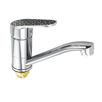 Смеситель БРИМИКС кухонный, шаровый 3350s ручка с черной мозаикой